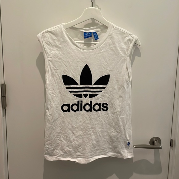 Adidas - White and Black Logo Tank - Picture 1 of 3